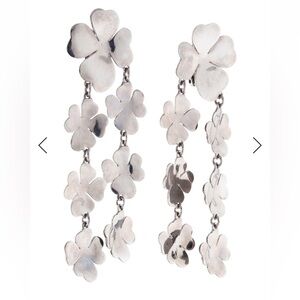 Dorothee Schumacher Silver Floral Dangle Earrings